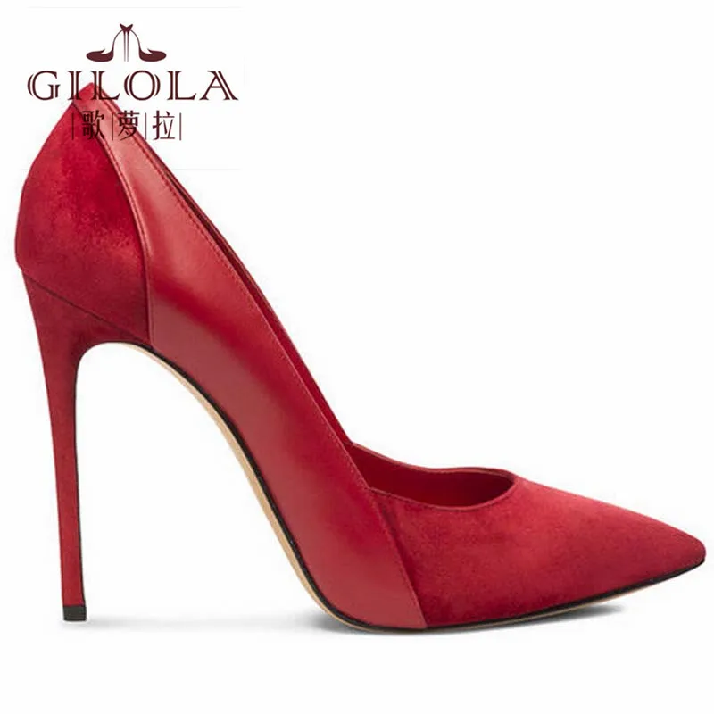 

Fashion Super High Heels Leather Women Pumps Sexy Women Shoes Slip On Rivets Spring Summer Stiletto Shoes Woman Best #Y0121578Q