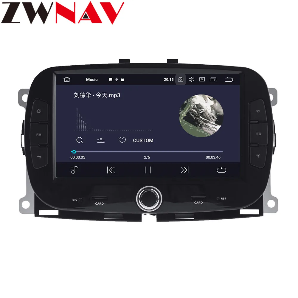 Best Android 9 4+64G DSP Car 2 din Player GPS Navigation For Fiat 500 2015 2016 2017 2018 Head Unit Multimedia Player Tape Recorder 3