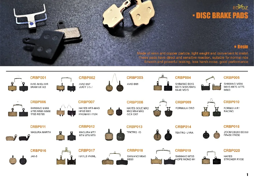 RS 10 PRS Metallic Disc Brake Pad For SRAM Guide RSC R For Avid XO E7 Trail