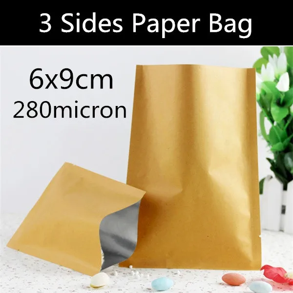 Us 16 02 11 Off Free Shipping 200pcs 6cm 9cm Small Heat Seal Paper Bag 3 Sides Flat Vacuum Foil Sealed In Storage Bags From Home