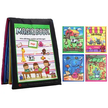 

Baby Drawing Toys Cloth Book Magic Water Painting Canvas Book Scrawling Toy with Animal Pattern gift Early Educational toys