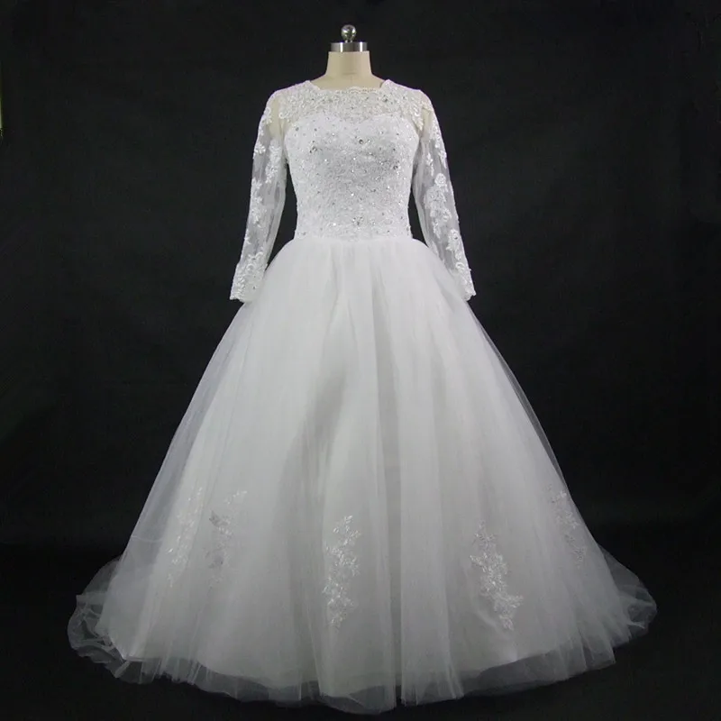 QQ Lover Vestido De Novia свадебное платье с длинными рукавами и высоким воротом Robe De Mariage романтическое свободное платье