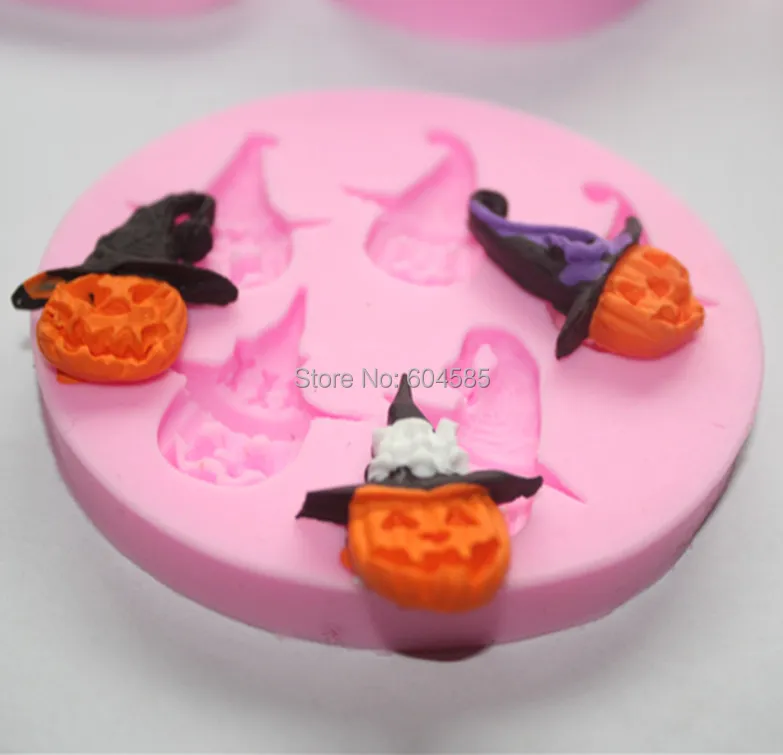 MiniHalloweenPumpkinsFondantMoldSiliconeSugarCraftMoldsDIY