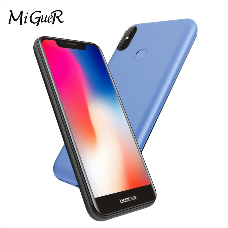 DOOGEE X70 5 дюймов u образный 2.5D 19:9 полный экран мобильный телефон Android 8 1 MTK6580A 2 Гб ram 16