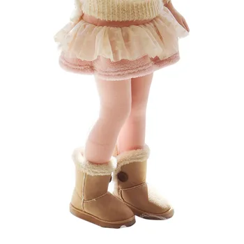 

Fashion Winter Girls Pants for Baby Plus Velvet Thicken Culottes for Children Clothing Bow Lace Princess 3y-12y