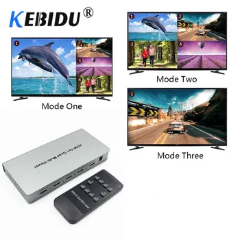 

Kebidu 3D 4X1 HDMI Multi-viewer HDMI Quad Screen Real Time Multiviewer with HDMI seamless Switcher function full 1080P