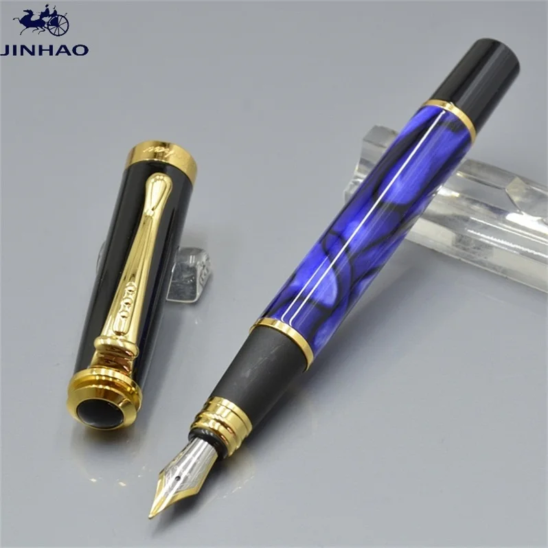 Бренд JINHAO 500, 6 цветов, авторучка с золотым зажимом, офисные канцелярские принадлежности, роскошный 0,7 наконечник для письма, чернильные ручки для рождественского подарка, A7