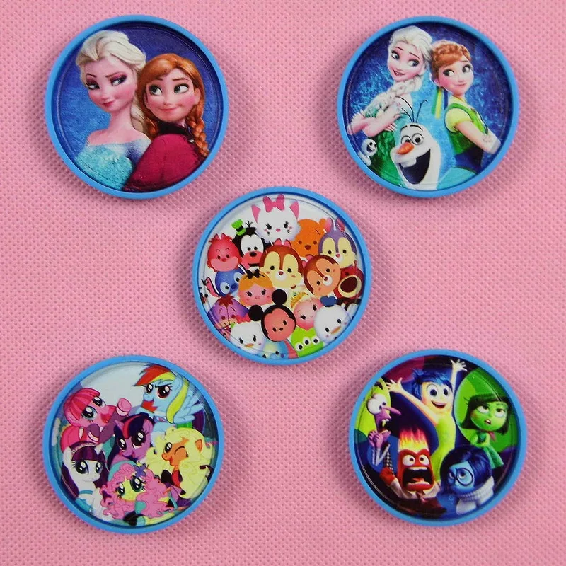 

2pcs/lot Disney cartoon Frozen children clothes badge pin kid birthday gift Elsa curtain button boy girl doll accessories toy