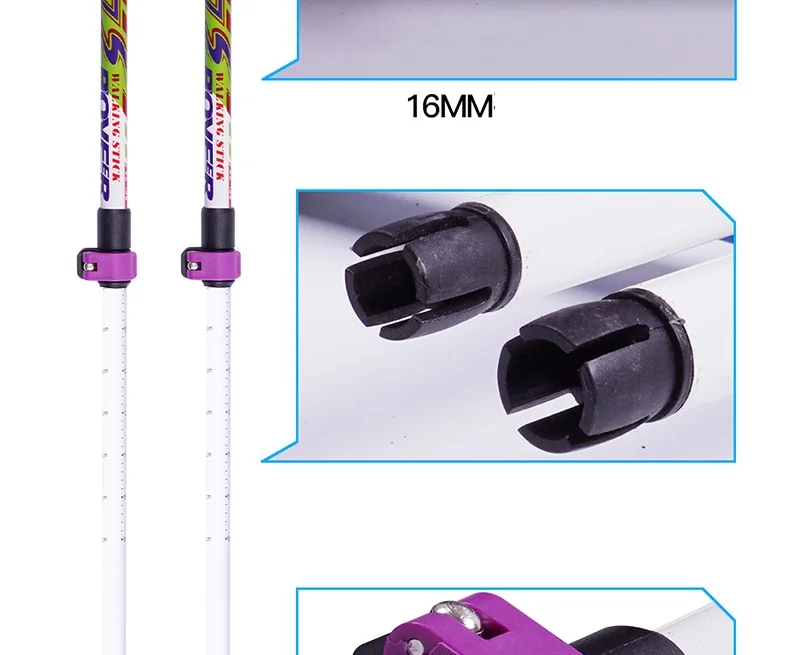 Canes para Trilha de Trekking dos Homens para Mulheres ao ar Livre de Acampamento de Escalada Ultraleve Viagens Caminhadas Varas Telescópicos Alpenstocks 3-seção 3 Esporte e Lazer