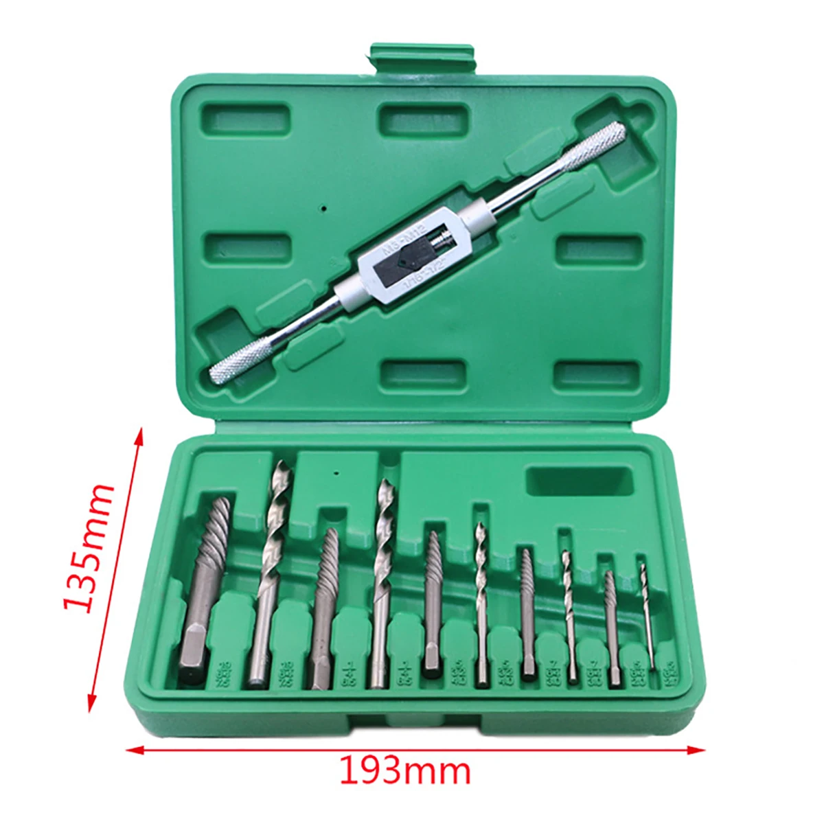 DWZ 11pc New Screw Extractor Drill Guide Removal Broken Bolts Fasteners Easy Out Set