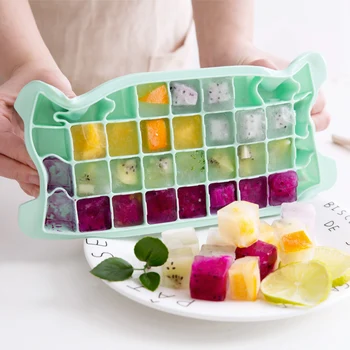 

Home silicone self-made frozen ice molds with covers refrigerator box creative home ice box