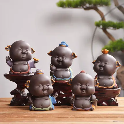

Purple Sand Tea Pet Lucky Pig Boutique Ornaments Cute Tea Table Decorations Tea Ceremony Accessories
