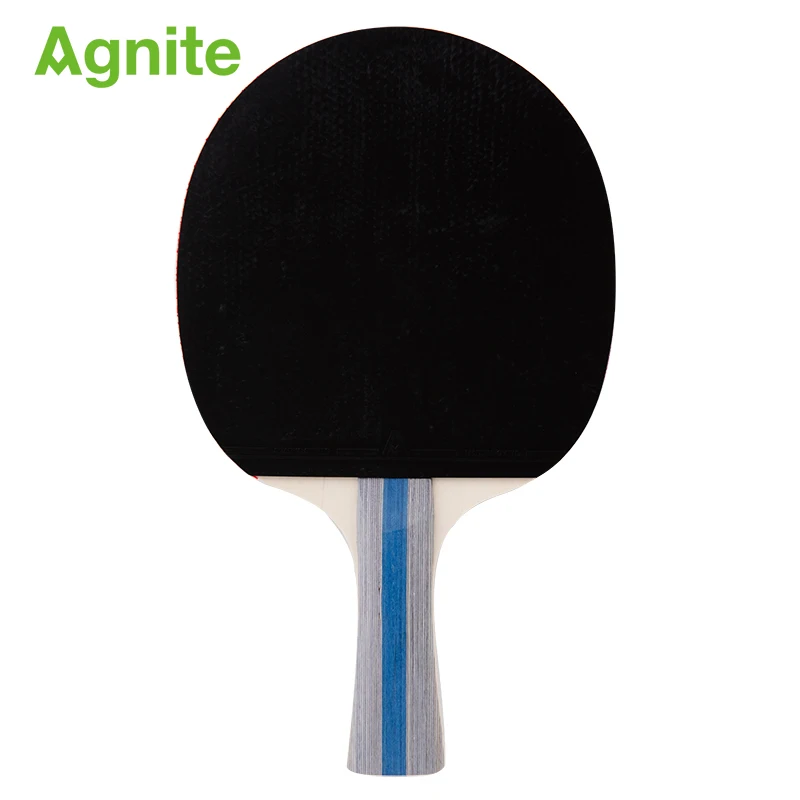 Agnite المبتدئين تنس الطاولة مضارب مستقيم قبضة قبضة الأفقي 2 مضارب 3 كرات لعبة التدريب مجموعة اللوازم الرياضية الجملة