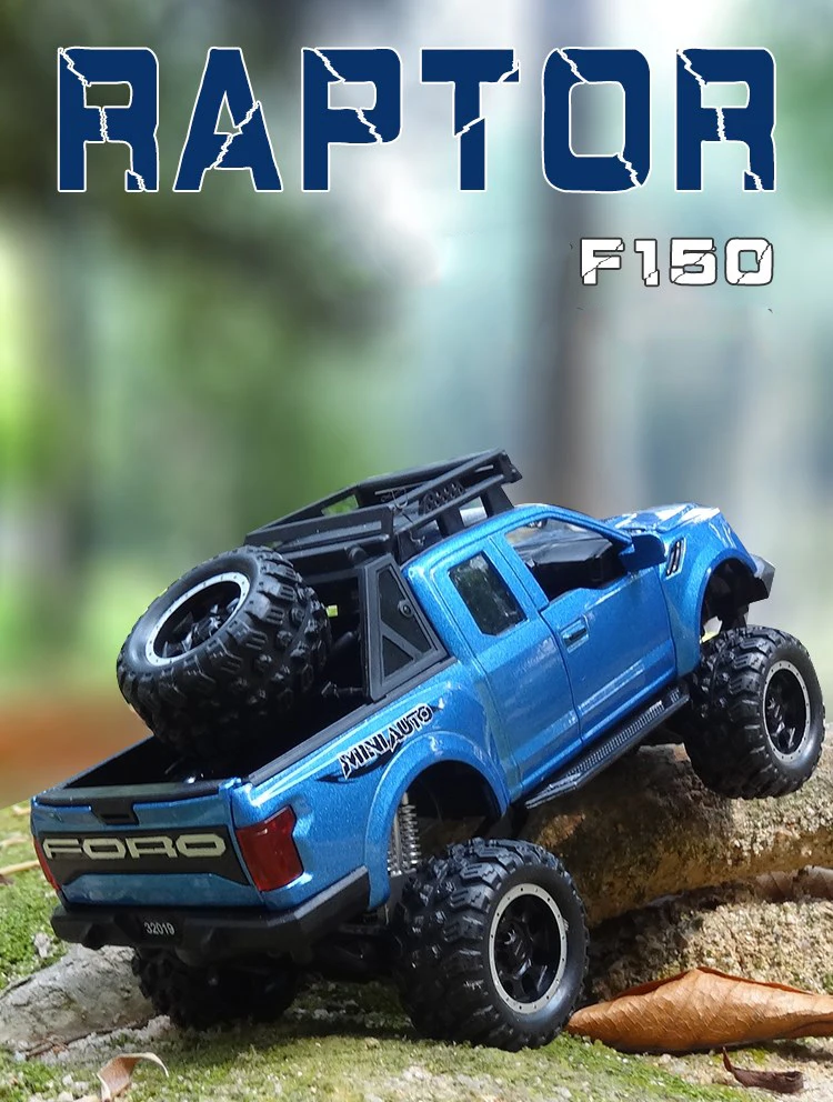 KIDAMI 1:32 Raptor F150 Hohe моделирование пикап Ремонт большое колесо мини авто Сплав литья под давлением Модель автомобиля игрушки для детей подарок