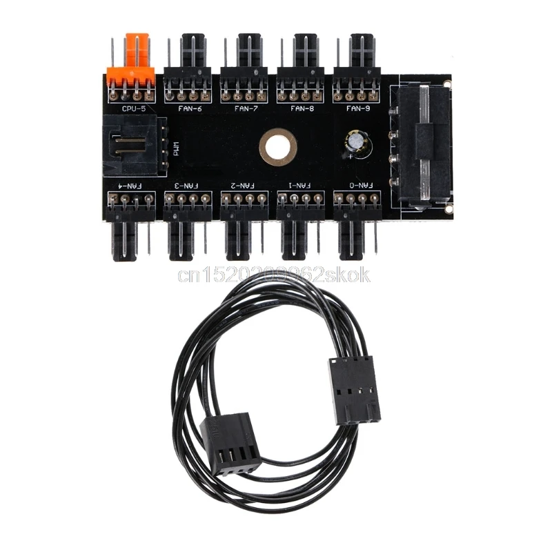 1 to 4 Male 4Pin Socket Fan Hub Splitter Cable PWM 3p for PC Cooling Fan