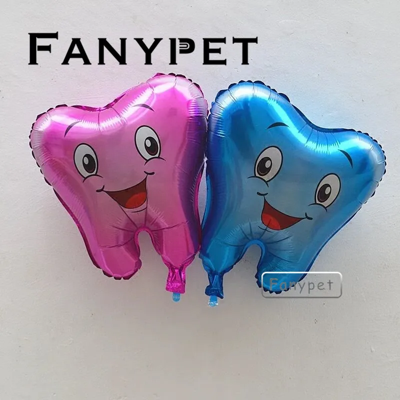 

Smile Tooth Foil Balloons 50pcs 49x56cm Lovely Teeth Inflatable Globos for Baby Shower Birthday Party Decorations Kids Toys Gift