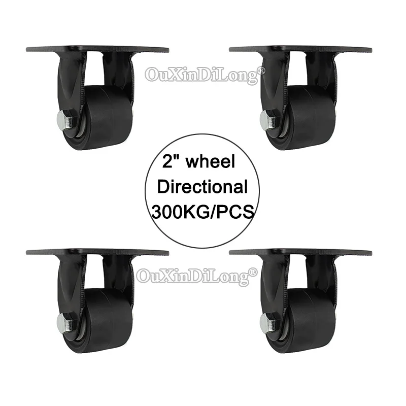 

4PCS 2Inches Heavy Duty Industrial Casters Wheels Machine Equipment Directional Wheels Casters Runners Bearing 300KG/PCS