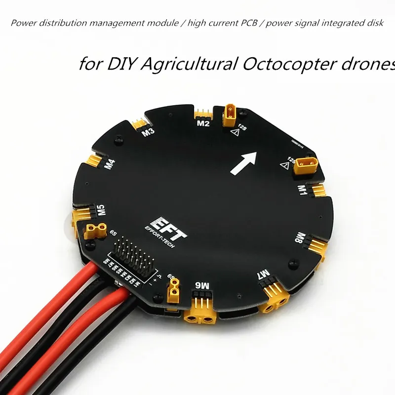 EFT Power Distribution Management Module High Current PDB for DIY agricultural drone Octocopter