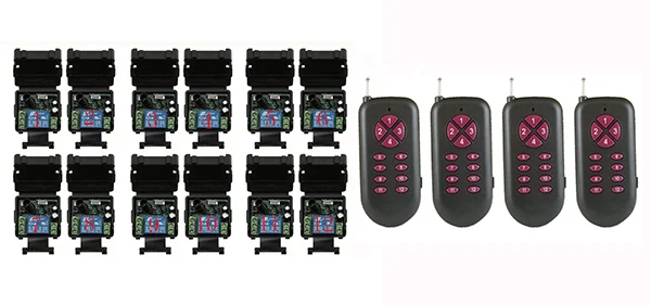 

DC 12V 1CH RF Wireless Remote Control Relay Switch Security System Garage Doors Gate Electric Doors lamp/ window
