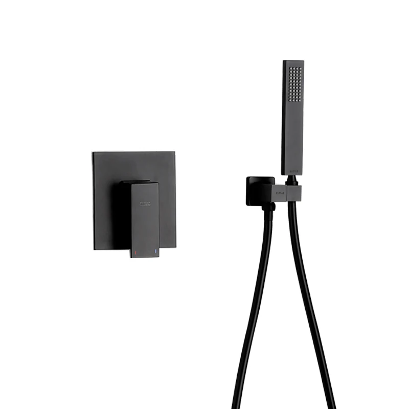 Cabeça de Chuveiro com Mangueira Mangueira e Suporte Suporte com Válvula de Chuveiro Preto Fosco Banheiro Abs Handheld e Suporte Kit Is978