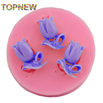 

Small Tulip Silicone Mold Fondant Cake Decorating Baking Tools 2995