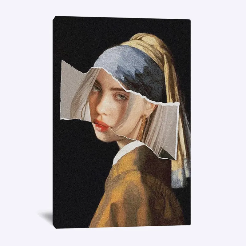 

Billie Eilish Funny spoof art Home Kids Baby living Room Bedroom Decor Print Poster Picture Painting Wall Art Canvas