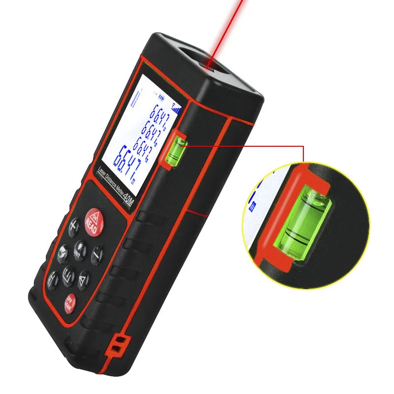 Laser Rangefinder Digital Laser Level Distance Meter Ruler Roulette 40M 60M Measuring Tape Build Measure Range Finder Test Tool Laser Rangefinder Digital Laser Level Distance Meter Ruler Roulette 40M 60M Measuring Tape Build Measure Range Finder Test Tool
