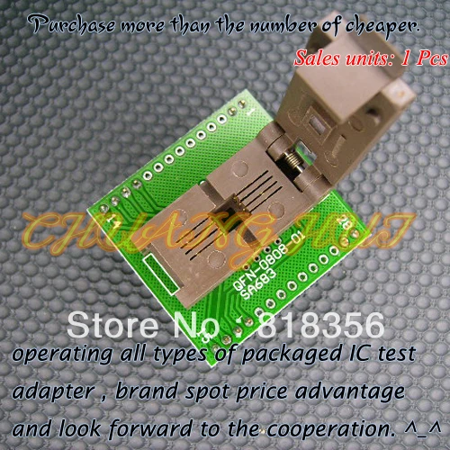 QFN-0808-01 Adapter QFN8/D8 WSON8-DIP8 Programming Adapter DFN5x6A-8 Test Socket 50pcs ap9971gd 9971gd 9971d dip8