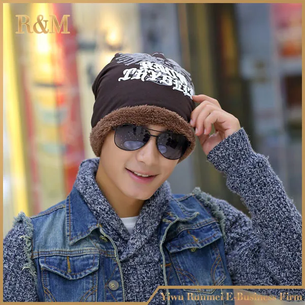 

Runmei man Warm wings letters patten Slouch Beanie Hat Skull Cap Ski Snowboard Hat Winter Hat