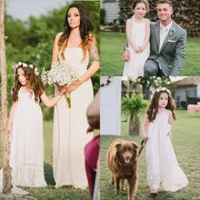 Недорогие винтажные платья цвета слоновой кости с цветочным узором для девочек, на заказ, с бретелькой, кружевное, для особых случаев, длинное платье в пол