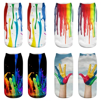 

RUNNING CHICK Paint Personalized 3D printed ankle socks Wholesale