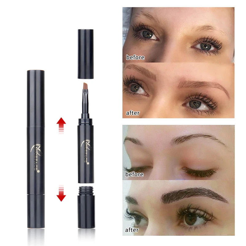 

Easy Use Pencil Eyebrow Tint Cosmetics Natural Microblading Makeup Waterproof Fork Tip Eye Brow Tattoo Long Lasting