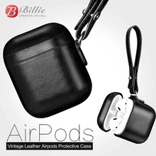 Для Apple Airpods чехол из натуральной кожи чехол для airpods 2 винтажный кожаный дизайн защитные наушники аксессуары чехол