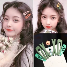 Лидер продаж 7 шт./компл. Для женщин девушки детское платье в Корейском стиле, модное Карамельный Цвет Цветок BB зажим для волос заколки-пряжки для волос аксессуары для волос