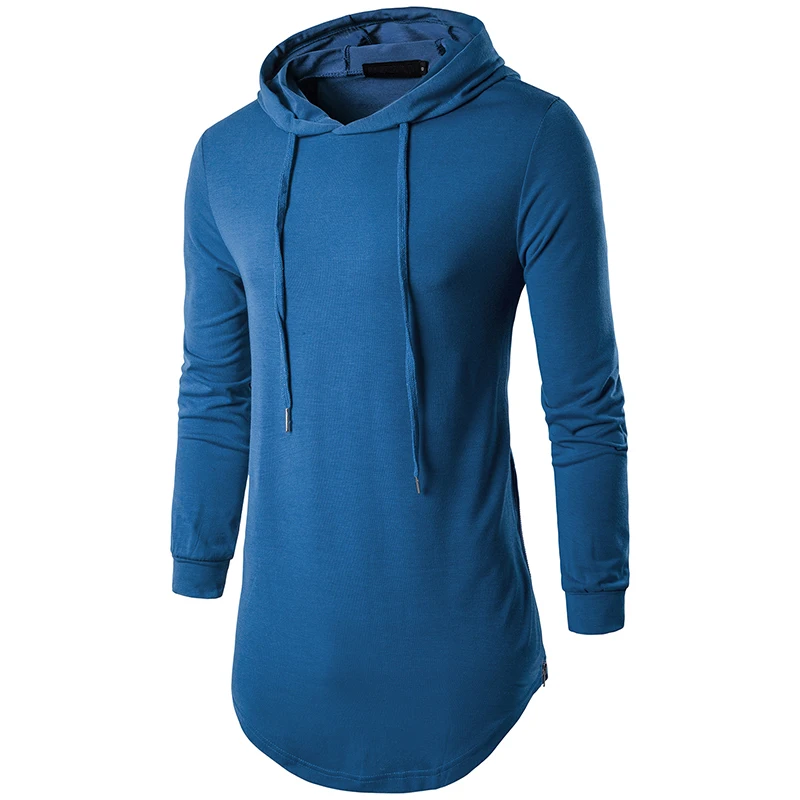 Men's casual Hooded t shirt 2018 spring Summer Fashion Sling Lengthen Long-Sleeved Tees Male slim t-Shirt dress Tops EU/US size Men's casual Hooded t shirt 2018 spring Summer Fashion Sling Lengthen Long-Sleeved Tees Male slim t-Shirt dress Tops EU/US size