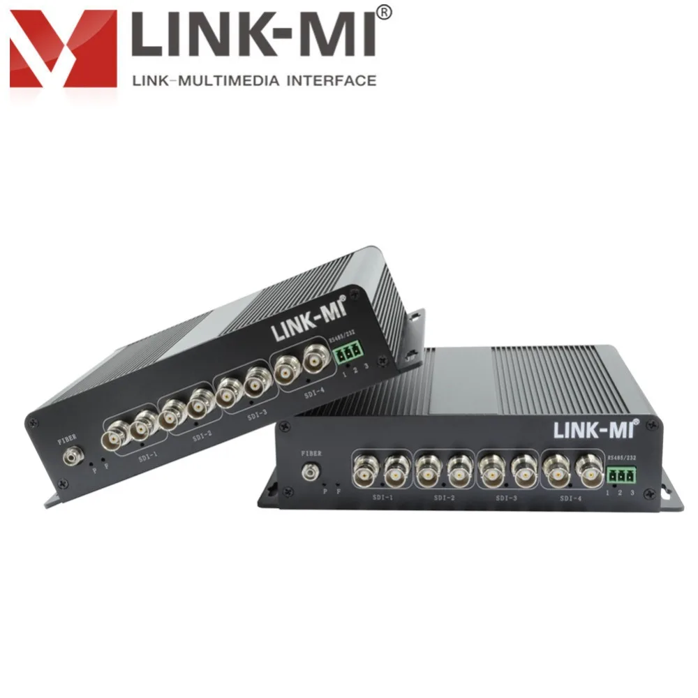 

LINK-MI 4 ch Fiber Optic to coaxial connection digital HD SDI Transmitter Receiver with RS485 control single mode 20km, FC fiber