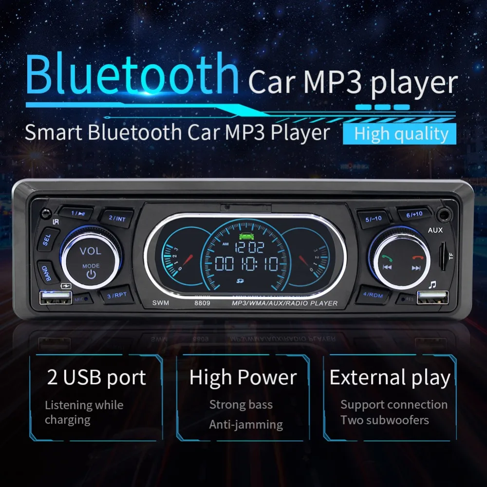 Радио пульт дистанционного управления mp3-плеер 1 Din автомагнитола Bluetooth автомобильный аудио AUX/TF/USB FM авто радио Телефон Зарядка музыка автомобиль стерео