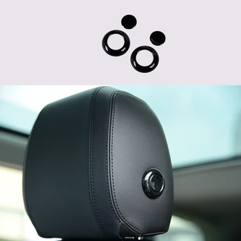 

4pcs Chrome car accessories interior Seat Headrest Buttons Decorator Cover Case Trim For Land Rover Discovery Sport 2015-2018