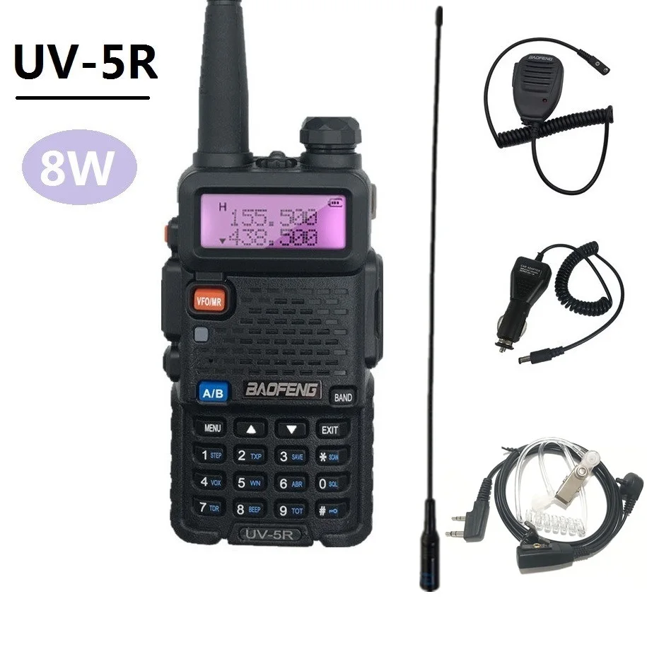 

BAOFENG UV-5R 8W Powerful Walkie Talkies Dual Band VHF UHF Portable Two Way Radio Station HF Radio Transceiver UV5R 5R Scanner