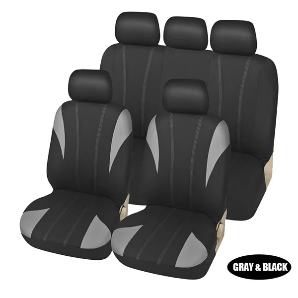 Защитные чехлы для автомобильных сидений-сплошной синий 50-50 или 60-40 задний сплит-Стенд Универсальный подходит для автомобильных автомобилей, грузовиков, внедорожников, фургонов - Название цвета: GRAY