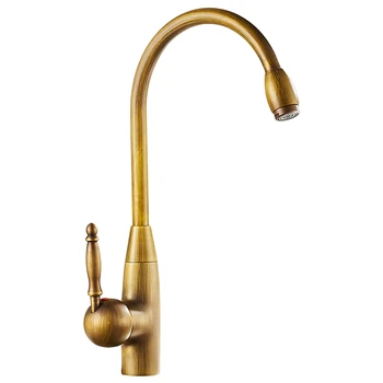 

Copper kitchen hot and cold faucet antique retro faucet sink faucet basin faucet can be rotated lo4119