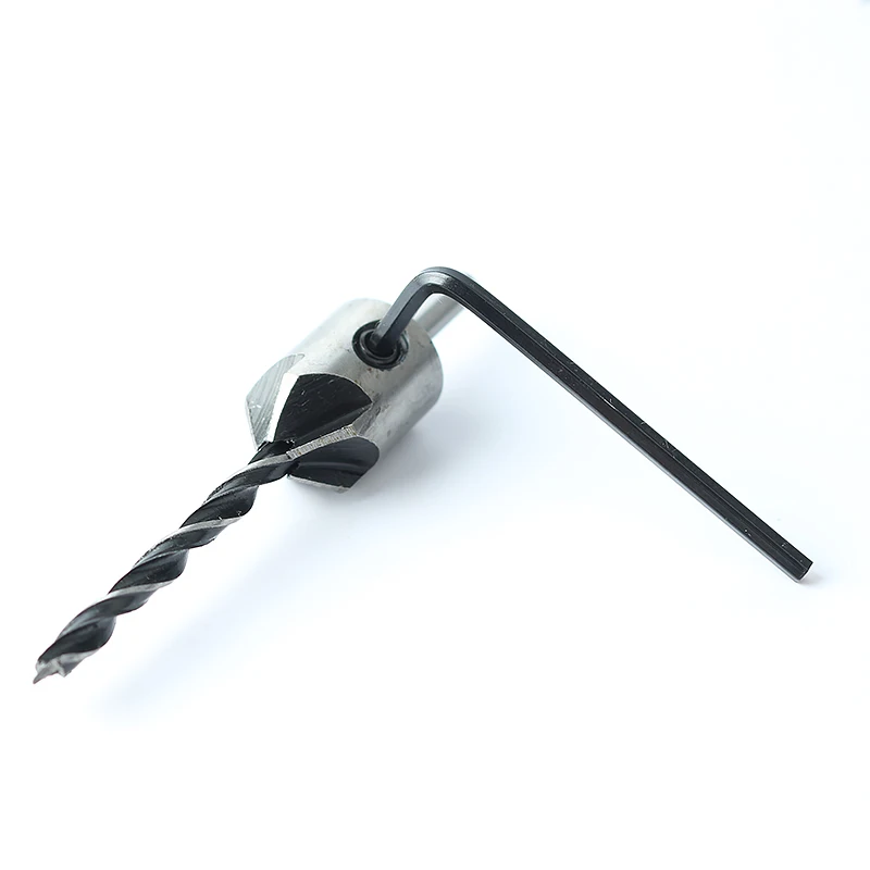 4pcs Hss 5 Flute Countersink Drill bit Three Sharp Reamer Carpentry Chamfer 3/4/5/6mm Sink Hole Reaming Woodworker Woodworking 4pcs Hss 5 Flute Countersink Drill bit Three Sharp Reamer Carpentry Chamfer 3/4/5/6mm Sink Hole Reaming Woodworker Woodworking