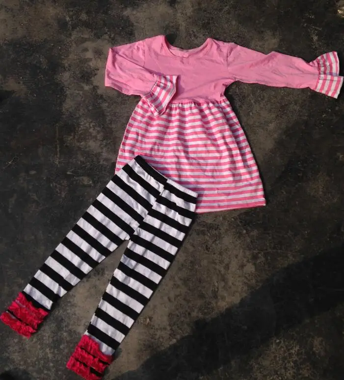 2017 new design stripe cotton mickey boutique indian outfits kmart baby