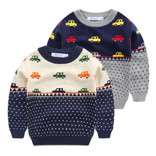 Baby sweater in spring and autumn The boy fall 2016 round collar turtleneck sweater sweaters children cartoon style wear