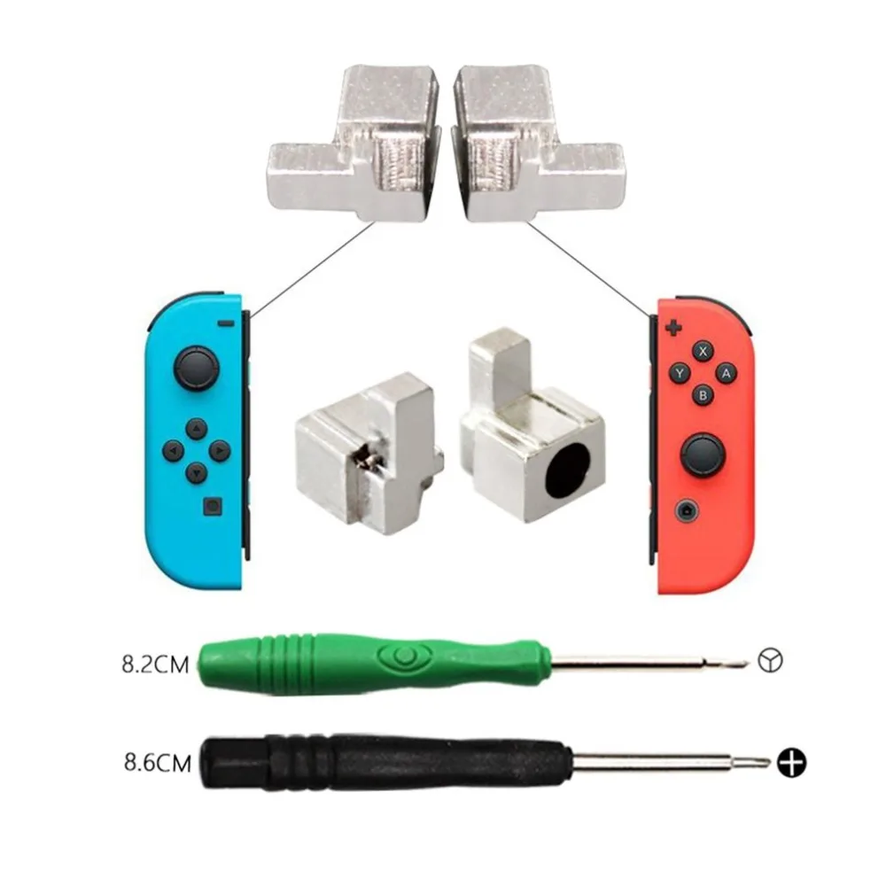 

Professional Repair Tool Parts Alloy Buckle Lock Kit for NS Nintendo Switch NX Joy-Con Controller with 2pcs Screwdrivers