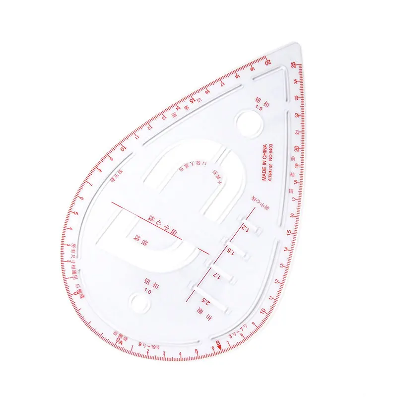 Многофункциональная Лоскутная линейка для одежды, распорка швов стеганого одеяла, швейная манжета, Сортировочная кривая линейка для резки, DIY Образец лоскутного шитья-линейка - Цвет: NO.3-6403