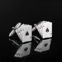 HANCHANG аксессуары Новинка азартные покерные запонки игральные карты запонки булавки для пуговицы для рубашки