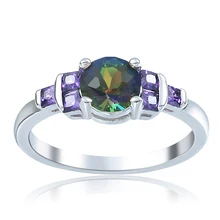 Luxury Shiny Rings Wedding DOULAIMEI Real 925 Sterling Solid Silver Lover’s Token Bridal Ring Gift