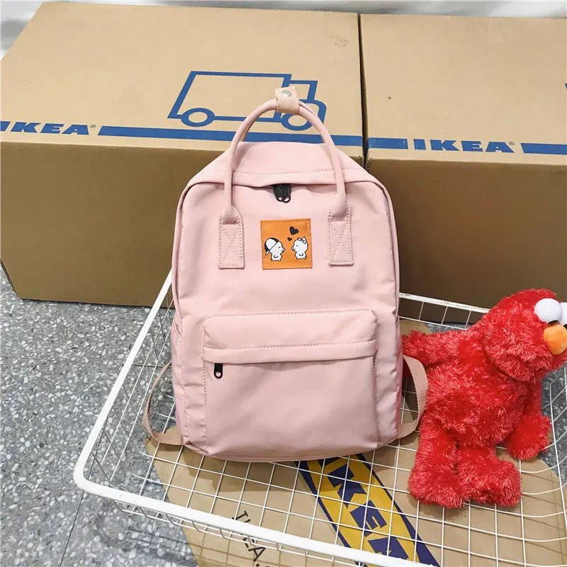 Милые женские водонепроницаемые нейлоновые рюкзаки в Корейском стиле, школьные сумки для девочек-подростков, женский рюкзак для путешествий, Mochila, новинка - Цвет: Розовый