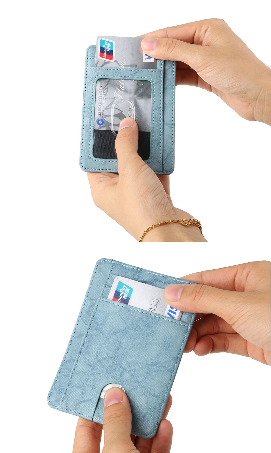 Для мужчин женщин кожа кредитной держатель для Карт RFID сплошной узор кожа держатель для карт бизнес путешествия карты бумажник дизайнер